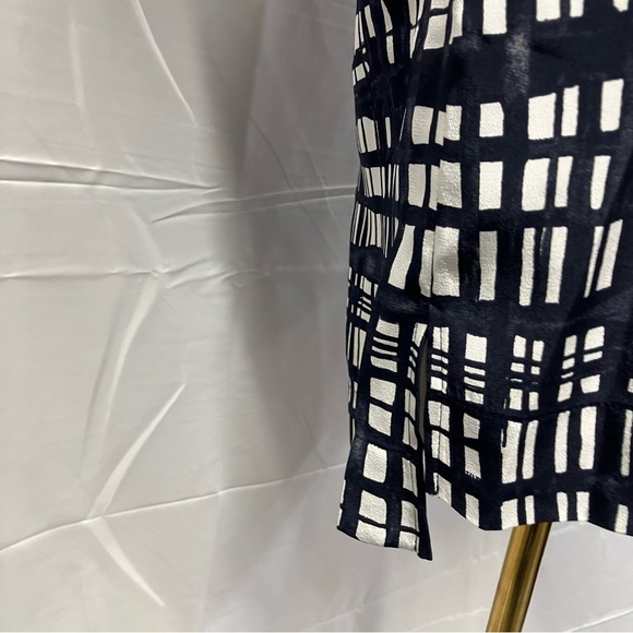 Madewell 3/4 Geometric Print 100% mulberry silk blouse women’s s luxury classy‎ - Picture 6 of 13